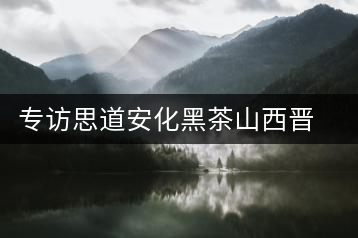專訪思道安化黑茶山西晉中運(yùn)營(yíng)中心總經(jīng)理董欽智