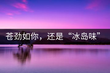 蒼勁如你，還是“冰島味”嗎？