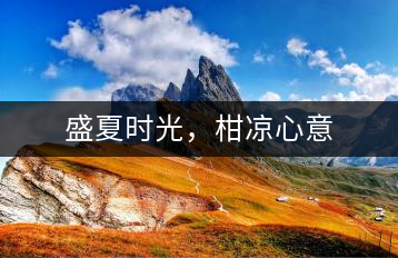 盛夏時光，柑涼心意