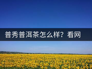 普秀普洱茶怎么樣？看網(wǎng)友精彩回答