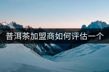 普洱茶加盟商如何評(píng)估一個(gè)普洱茶品牌是否值得加盟？