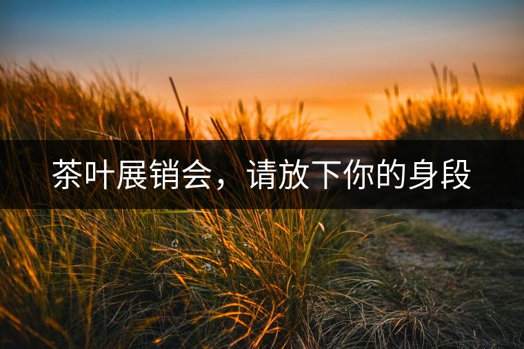 茶葉展銷會，請放下你的身段