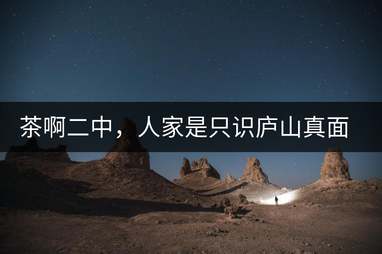 茶啊二中，人家是只識廬山真面目，你是只認識彎弓射大雕！