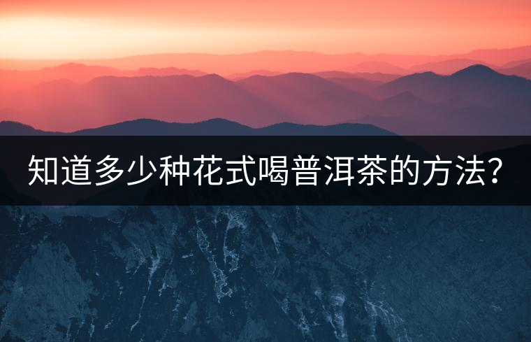 知道多少種花式喝普洱茶的方法？