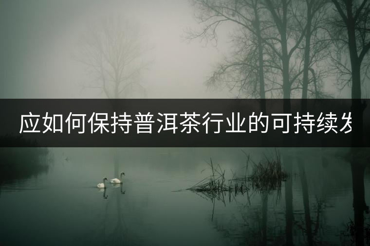 應(yīng)如何保持普洱茶行業(yè)的可持續(xù)發(fā)展？