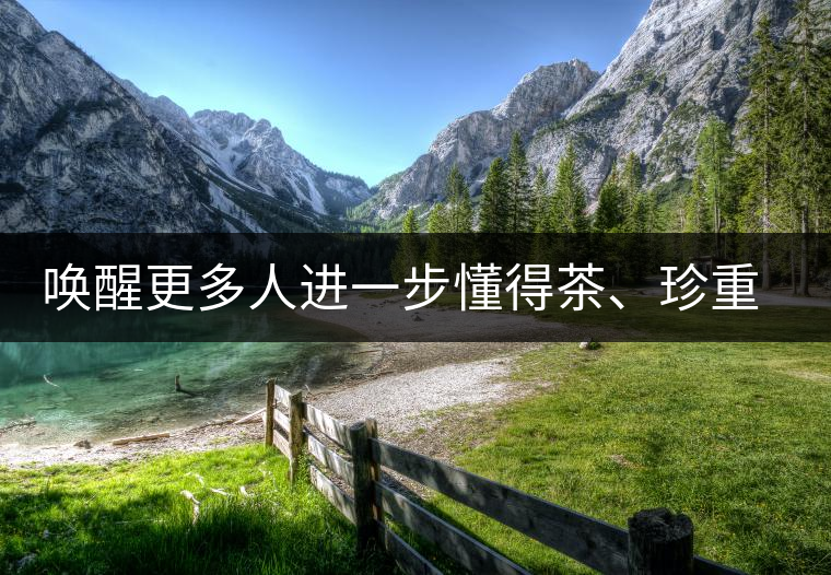 喚醒更多人進(jìn)一步懂得茶、珍重茶、享受茶