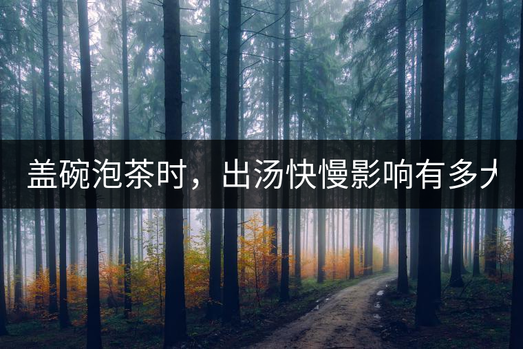 蓋碗泡茶時(shí)，出湯快慢影響有多大？