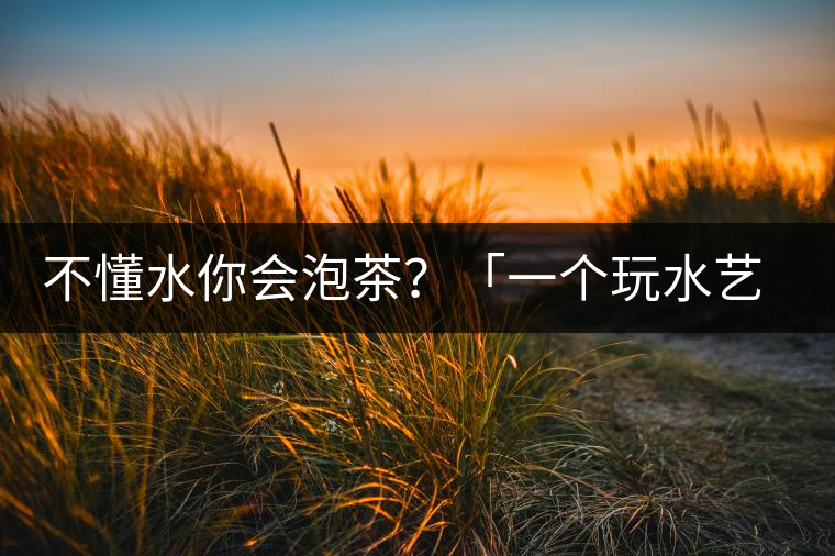 不懂水你會(huì)泡茶？「一個(gè)玩水藝術(shù)家的自我修養(yǎng)」