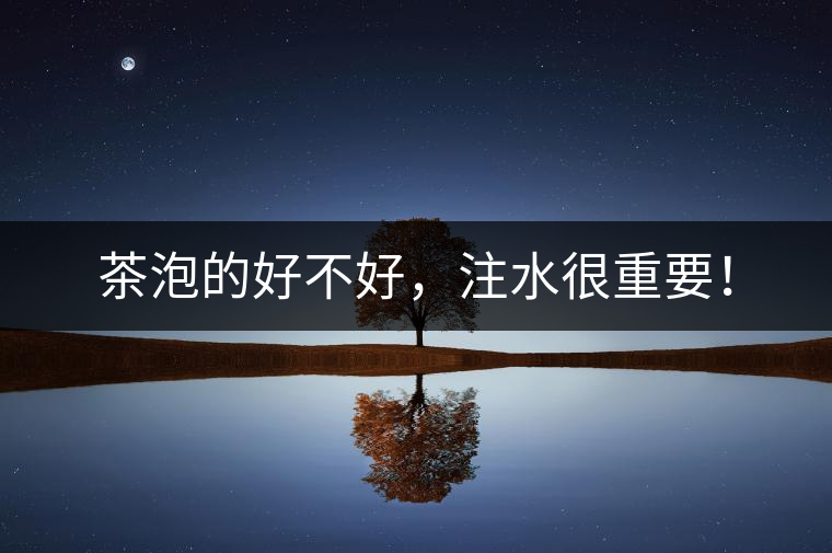 茶泡的好不好，注水很重要！