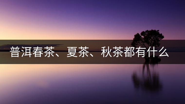 普洱春茶、夏茶、秋茶都有什么特點？