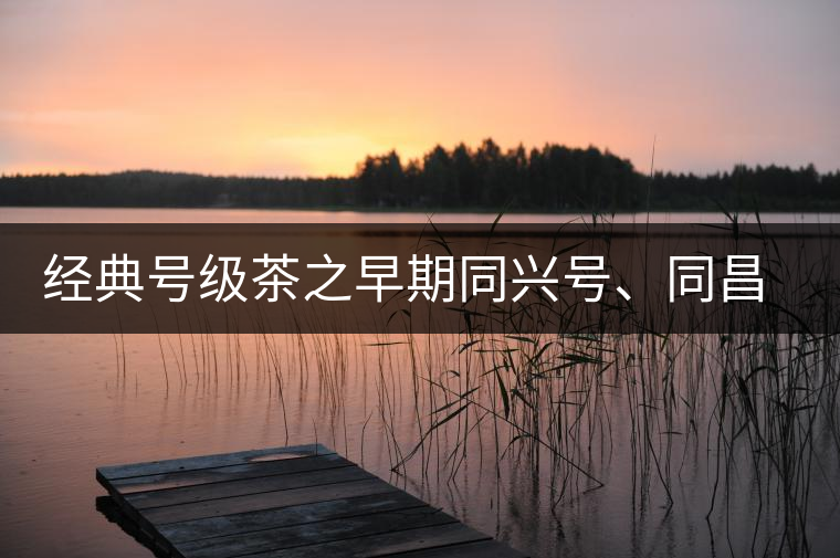 經(jīng)典號級茶之早期同興號、同昌黃記老圓茶