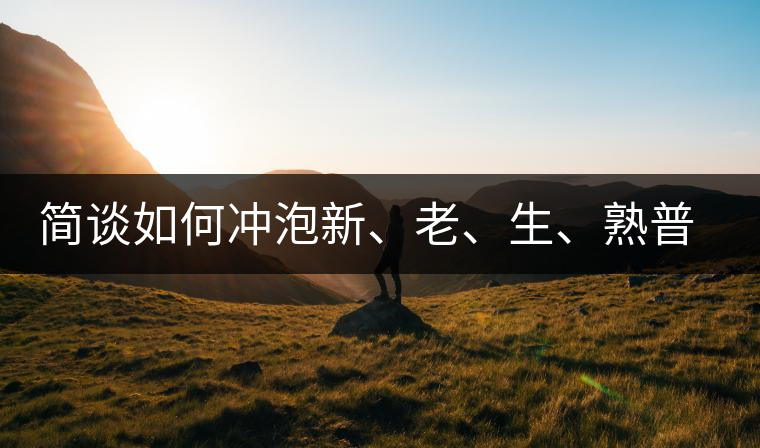 簡談如何沖泡新、老、生、熟普洱茶？