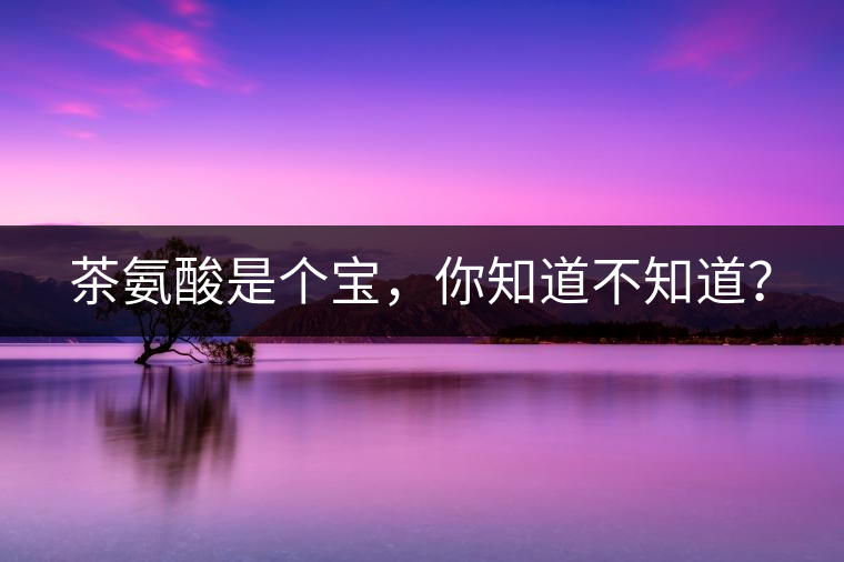 茶氨酸是個寶，你知道不知道？