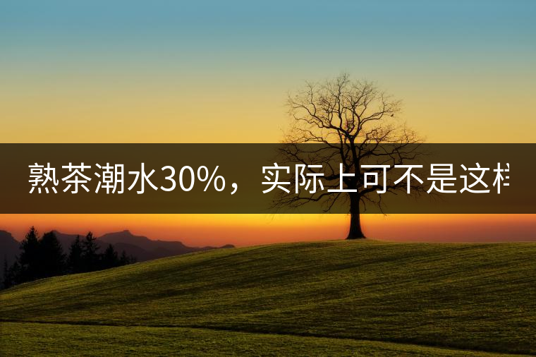 熟茶潮水30%，實際上可不是這樣！