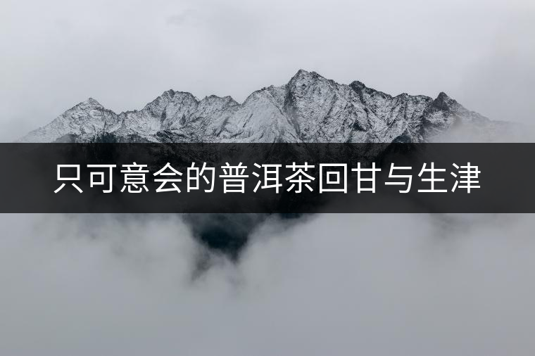 只可意會(huì)的普洱茶回甘與生津 只可意會(huì)的普洱茶回甘與生津
