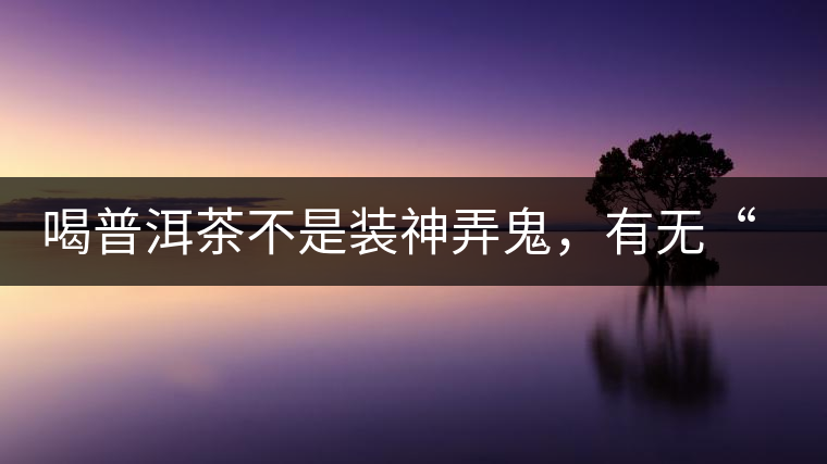 喝普洱茶不是裝神弄鬼，有無“茶氣”不要盲目崇拜