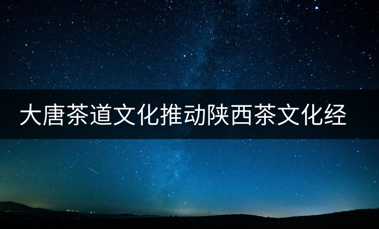 大唐茶道文化推動(dòng)陜西茶文化經(jīng)濟(jì)的發(fā)展 大唐茶道文化推動(dòng)陜西茶文化經(jīng)濟(jì)的發(fā)展