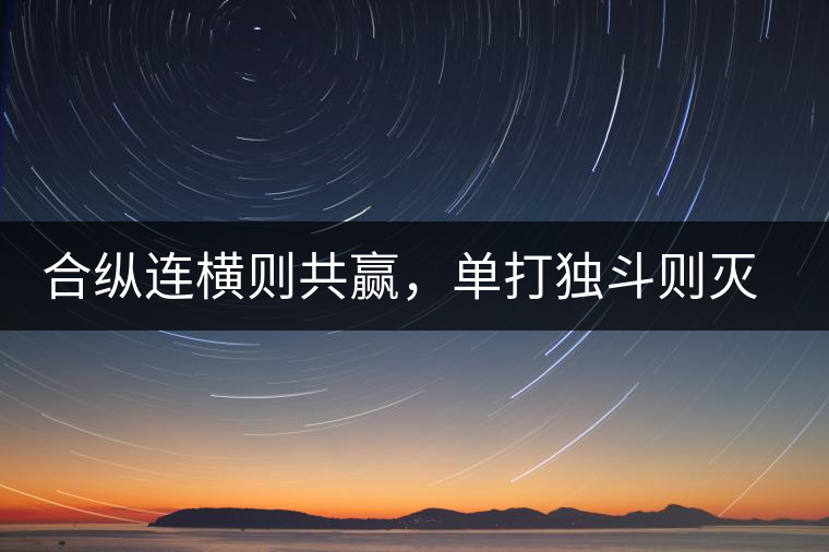 合縱連橫則共贏，單打獨(dú)斗則滅亡