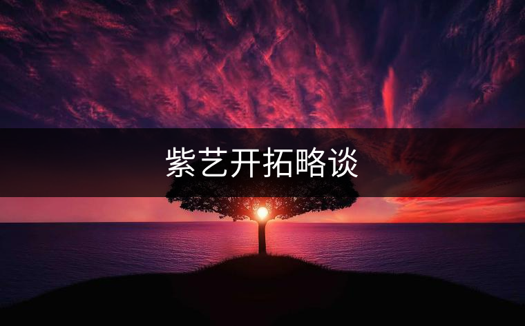 紫藝開(kāi)拓略談 紫藝開(kāi)拓略談