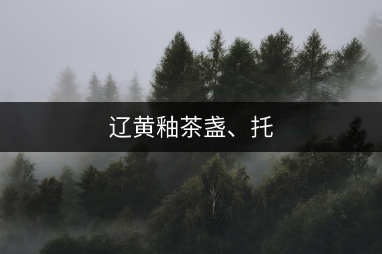 遼黃釉茶盞、托