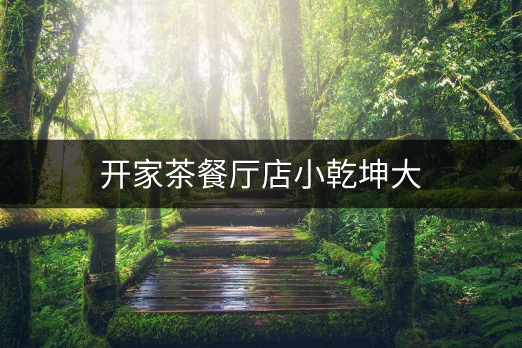 開(kāi)家茶餐廳店小乾坤大