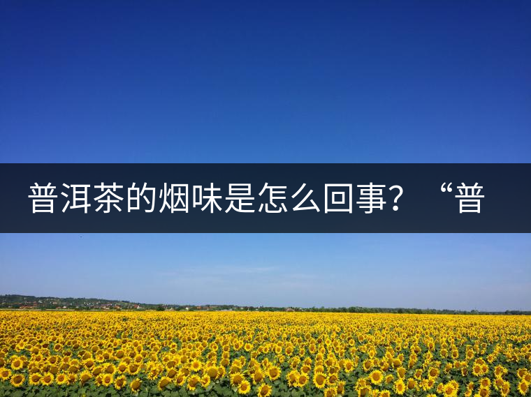 普洱茶的煙味是怎么回事？“普洱教父”白水清最新解析！