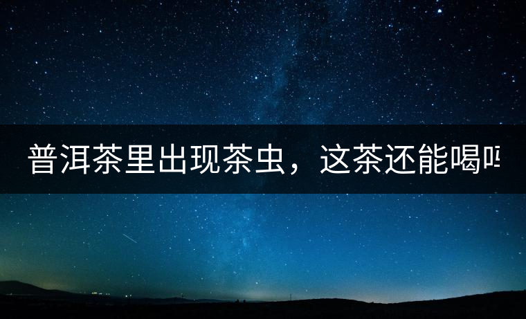 普洱茶里出現(xiàn)茶蟲，這茶還能喝嗎？