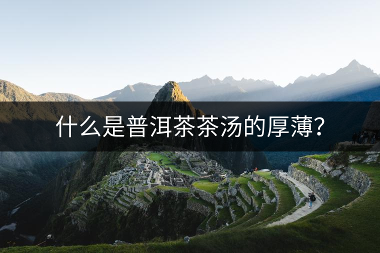 什么是普洱茶茶湯的厚??？