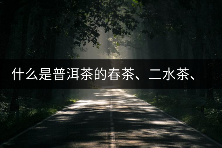 什么是普洱茶的春茶、二水茶、三水茶、四水茶