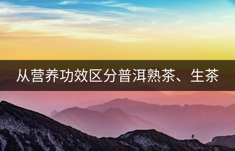 從營養(yǎng)功效區(qū)分普洱熟茶、生茶