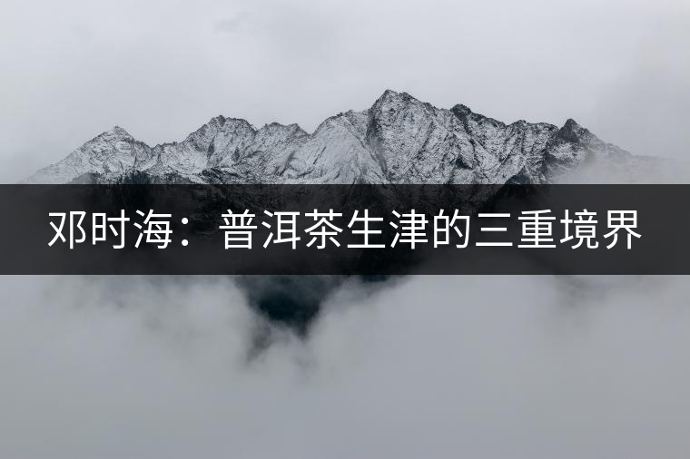 鄧時海：普洱茶生津的三重境界