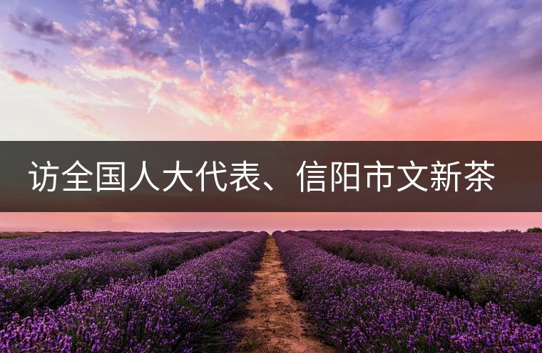 訪全國(guó)人大代表、信陽市文新茶葉有限責(zé)任公司董事長(zhǎng)劉文新