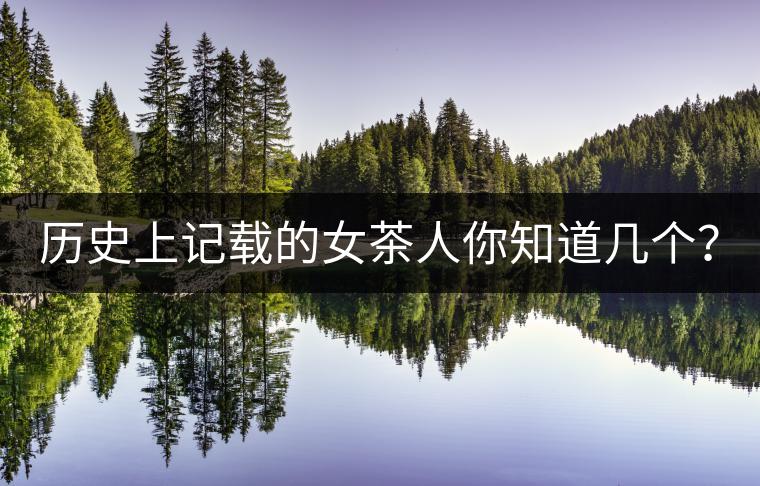 歷史上記載的女茶人你知道幾個(gè)？