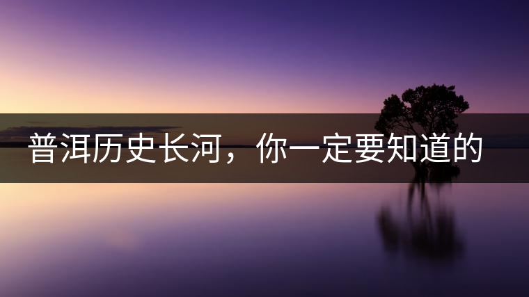 普洱歷史長河，你一定要知道的普洱茶四大茶廠