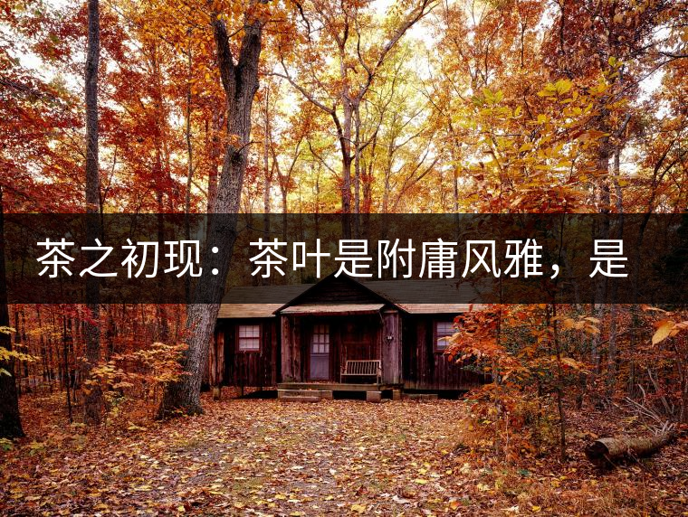 茶之初現(xiàn)：茶葉是附庸風(fēng)雅，是禪茶一味，更是王朝興衰