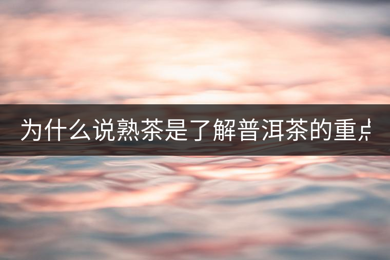 為什么說(shuō)熟茶是了解普洱茶的重點(diǎn)？