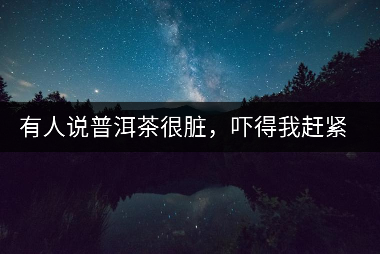 有人說普洱茶很臟，嚇得我趕緊喝杯熟茶壓壓驚