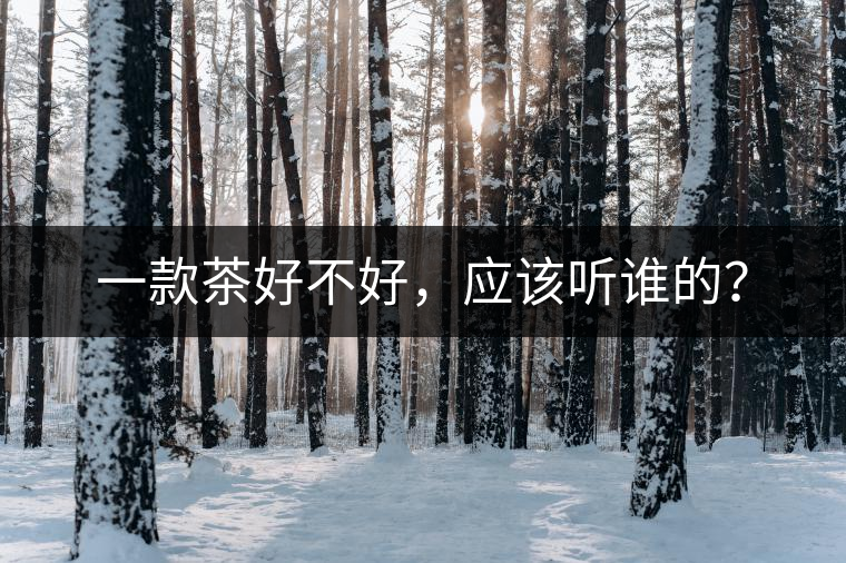 一款茶好不好，應(yīng)該聽誰(shuí)的？
