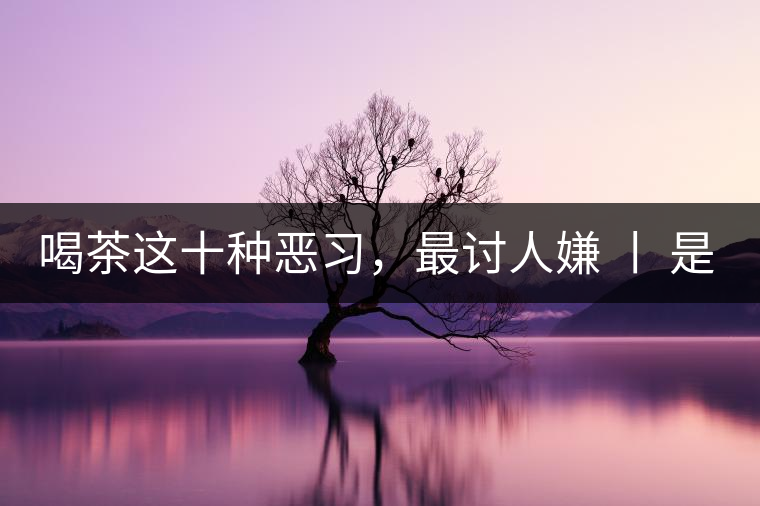 喝茶這十種惡習(xí)，最討人嫌 丨 是否同感？