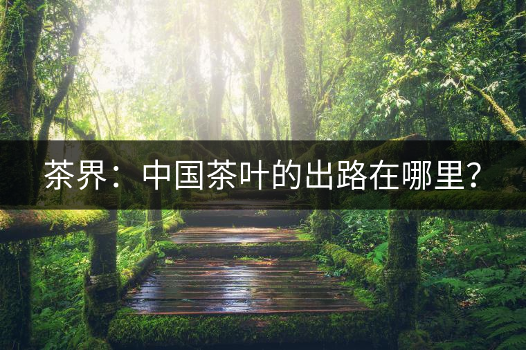 茶界：中國茶葉的出路在哪里？