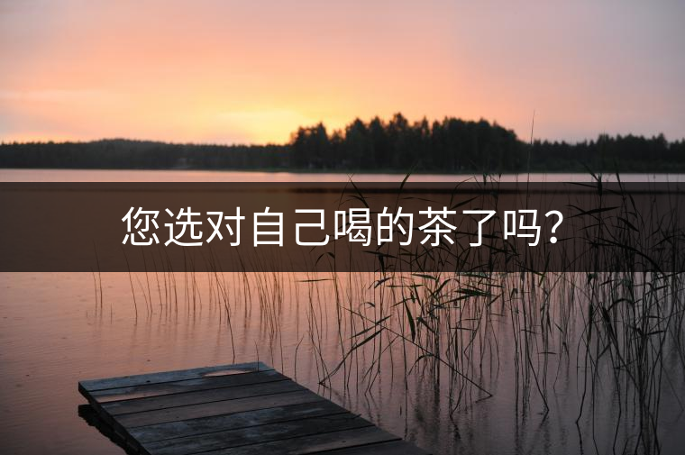 您選對自己喝的茶了嗎？