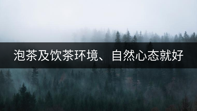 泡茶及飲茶環(huán)境、自然心態(tài)就好