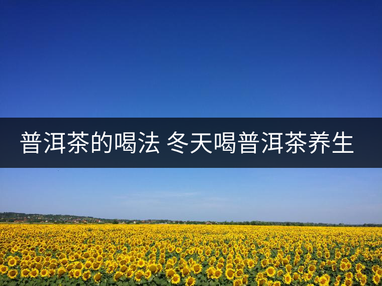 普洱茶的喝法 冬天喝普洱茶養(yǎng)生茶是一種不錯的選擇 普洱茶的喝法 冬天喝普洱茶養(yǎng)生茶是一種不錯的選擇