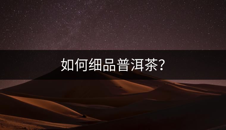 如何細品普洱茶？