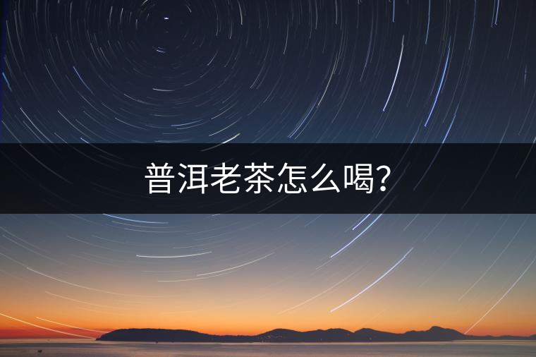 普洱老茶怎么喝？