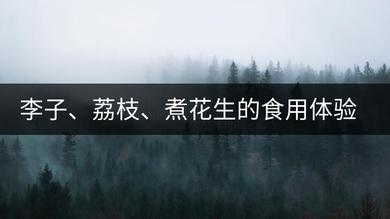 李子、荔枝、煮花生的食用體驗(yàn)來比對普洱茶的湯體口感