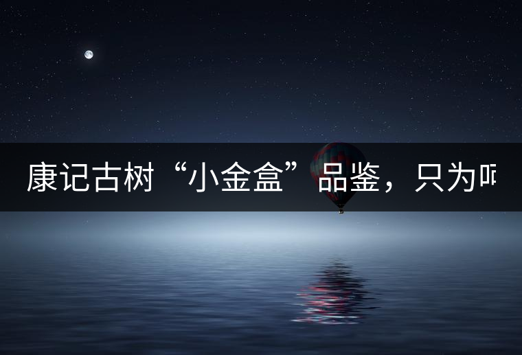 康記古樹(shù)“小金盒”品鑒，只為呵護(hù)您的味蕾！