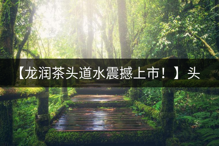 【龍潤(rùn)茶頭道水震撼上市！】頭道水，二道茶，三道四道是精華！
