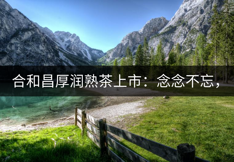 合和昌厚潤(rùn)熟茶上市：念念不忘，必有回響！