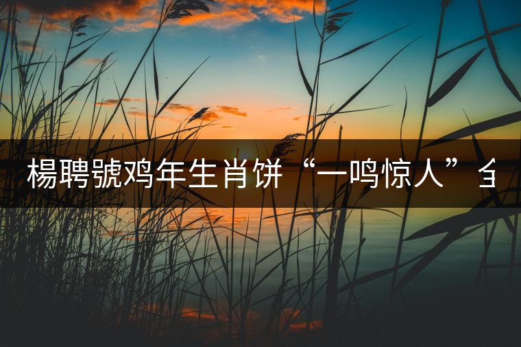 楊聘號雞年生肖餅“一鳴驚人”全國上市！